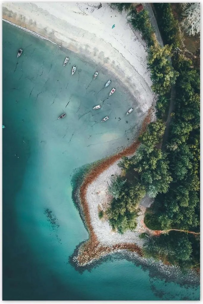 Poszterek 80x120 Trópusi pálmafák szigete