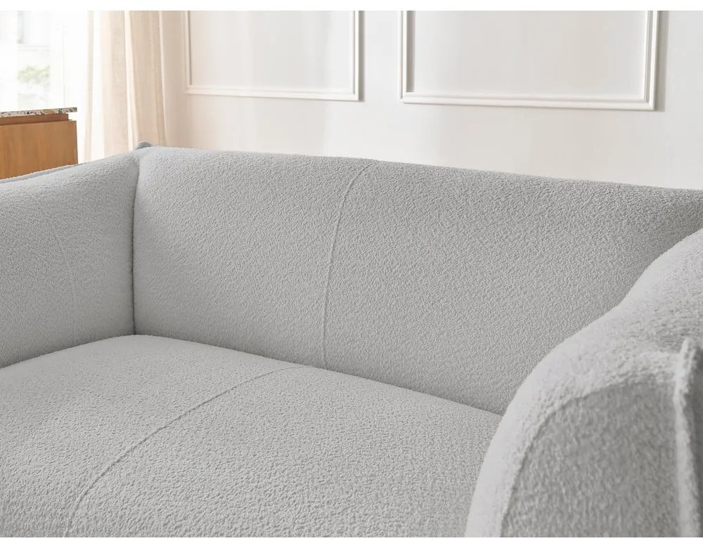 Világosszürke buklé kanapé 170 cm Giorgia – Bobochic Paris