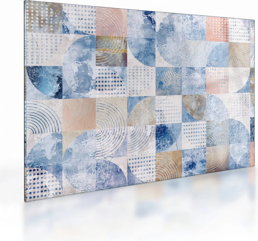 Kép - Geometrikus formák a falon (üvegen) (70x50 cm)