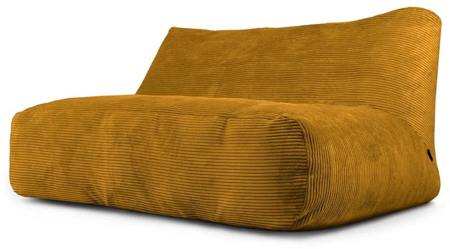 Mustársárga kordbársony babzsákfotel Sofa Tube 160 – SLOWDOWN