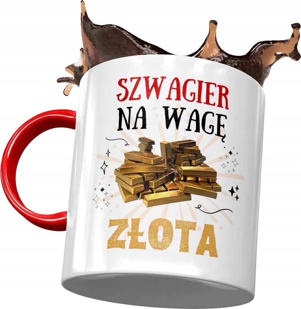 Piros Bögre Sógornak Születésnapra Ajándék Nyomtatott Fotóval