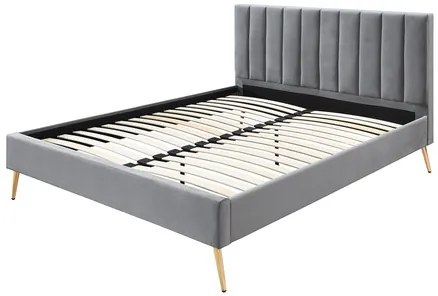 Franciaágy 140 cm Bleash New (szürke + arany) (ágyráccsal). 1104103