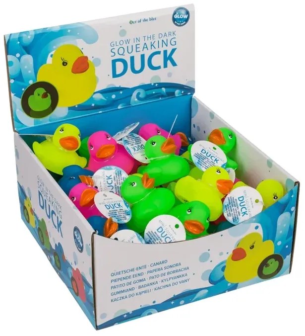 Mini sötétben világító gumikacsa - különféle típusok