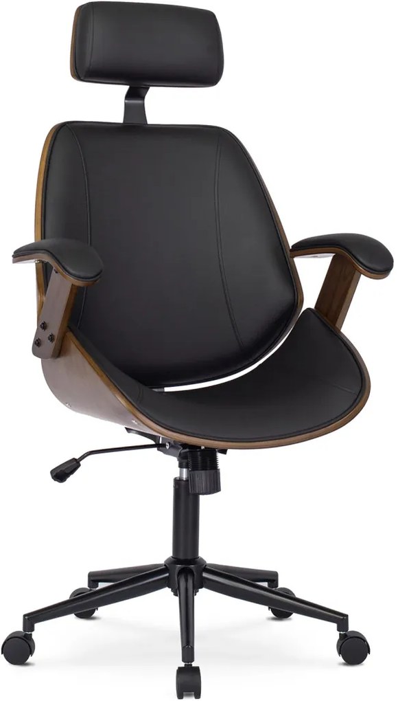 Elegáns Vezetői Forgószék Dió/Fekete Színben. FABIAN