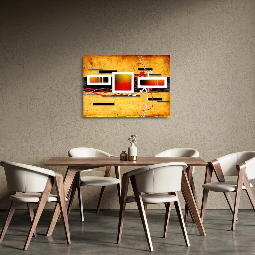 Kép - Absztrakció (üvegen) (70x50 cm)