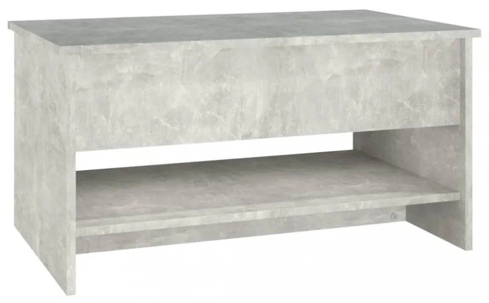 betonszürke szerelt fa dohányzóasztal 80x50x40 cm