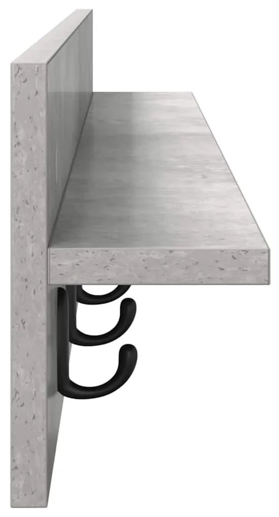 Fali Kabáthorog Beton szürke 100 x 10.5 x 18 cm Faanyag