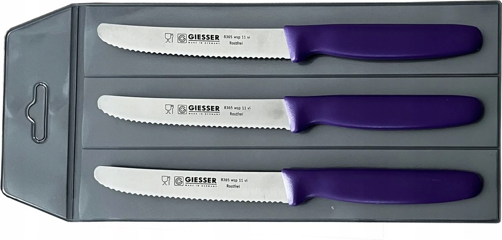 Giesser 3 db-os késkészlet 8365 lila