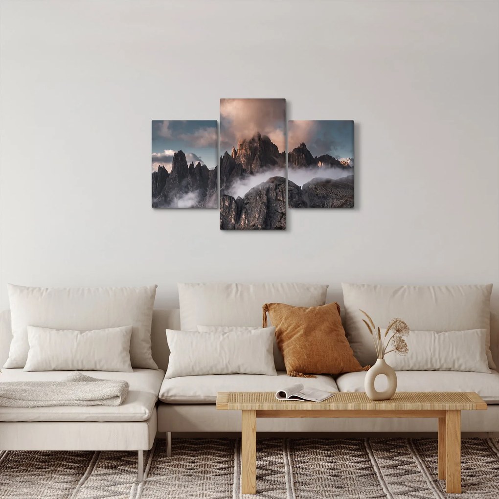 Kép - A ködben rejtett olasz dolomitok (90x60 cm)