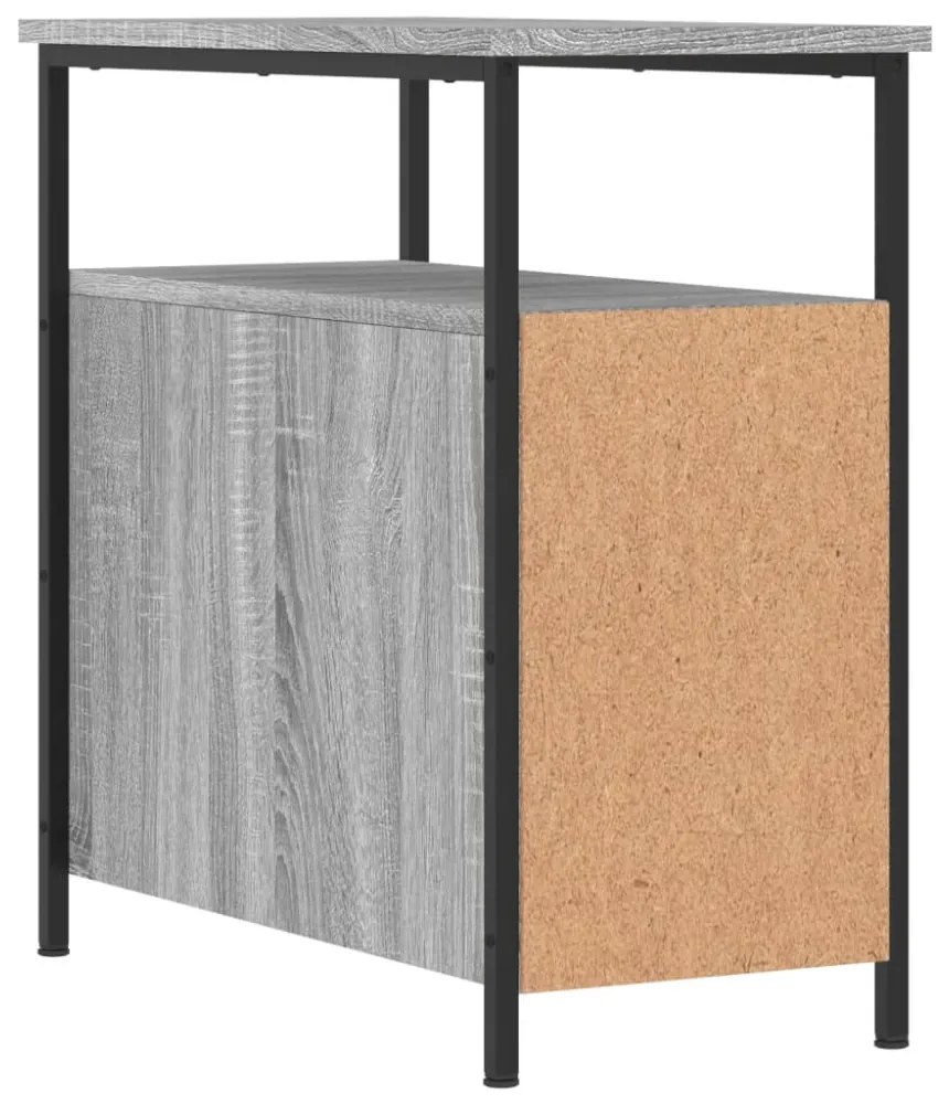 vidaXL szürke sonoma színű szerelt fa éjjeliszekrény 30x60x60 cm