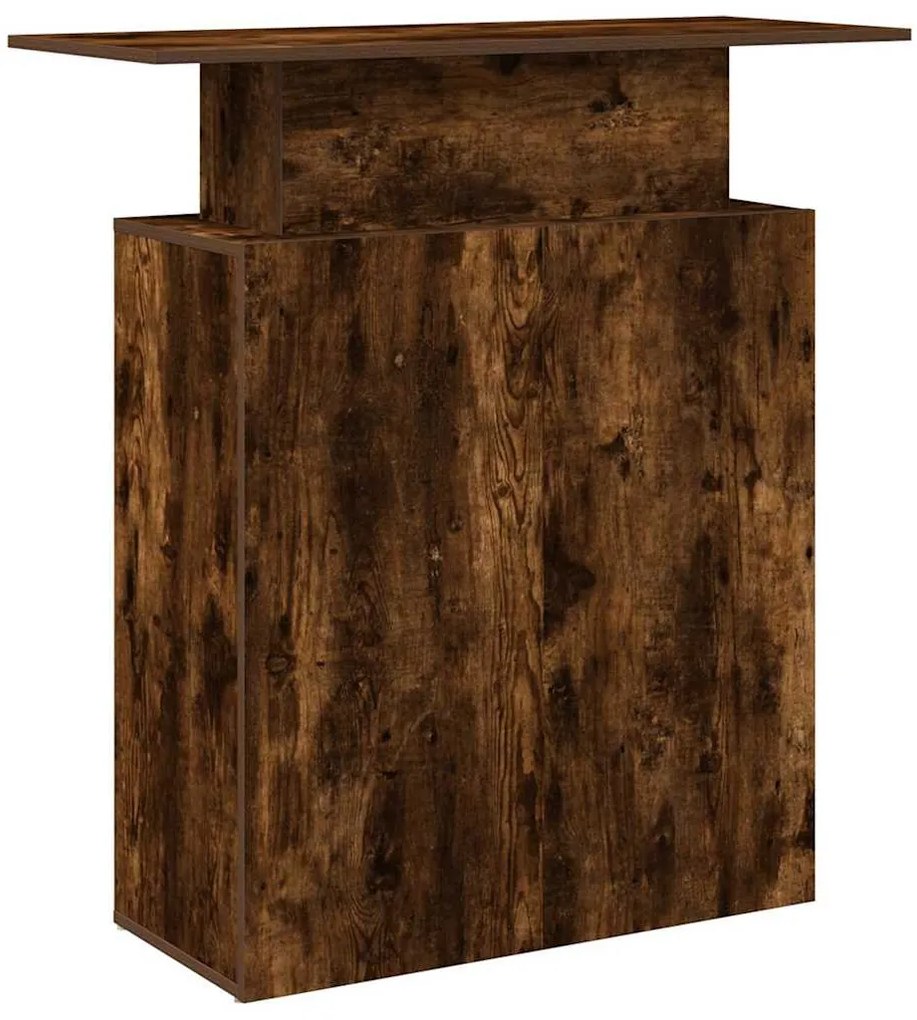 recepciós pult füstös tölgy 100x40x104 cm szerelt fa