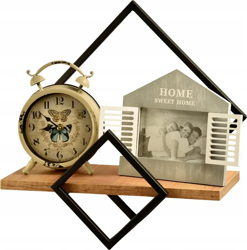 Loft akasztós polc fekete könyvespolc virágágyás falra akasztós virágágyás tölgy