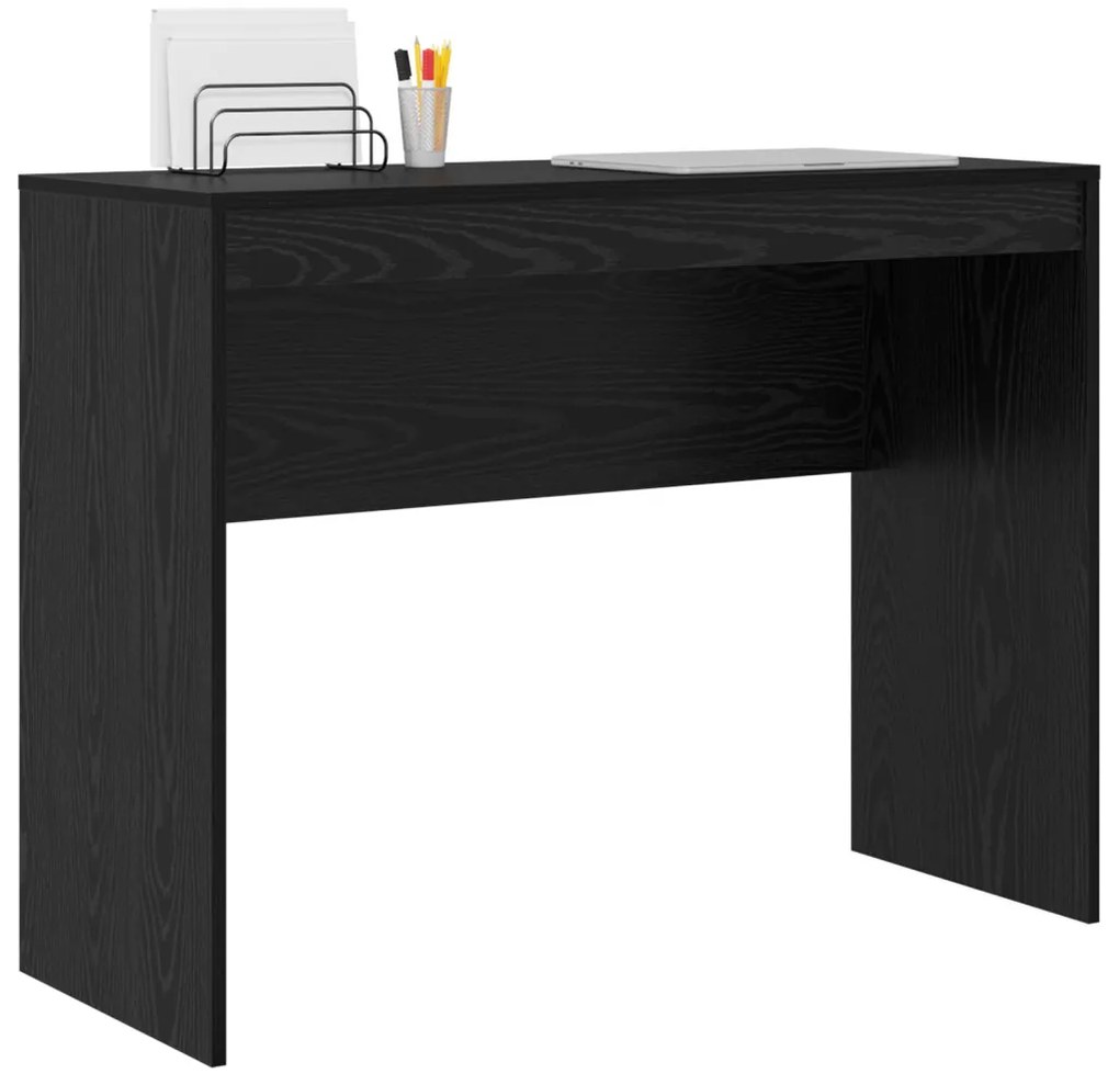 vidaXL Fekete tölgy íróasztal Fekete tölgy Mérnöki fa 100 x 40 x 76 cm