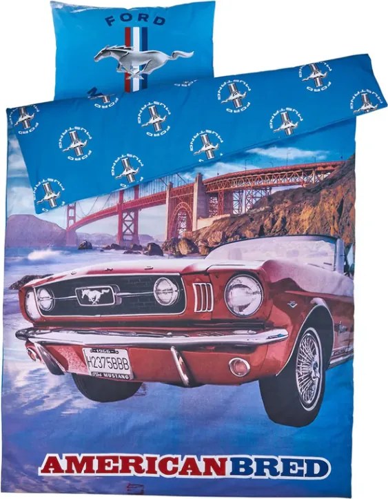 3D pamut ágyneműhuzat MUSTANG LEGEND színes, 100% pamut Ágyneműhuzat mérete: 80 x 80 cm | 135 x 200 cm