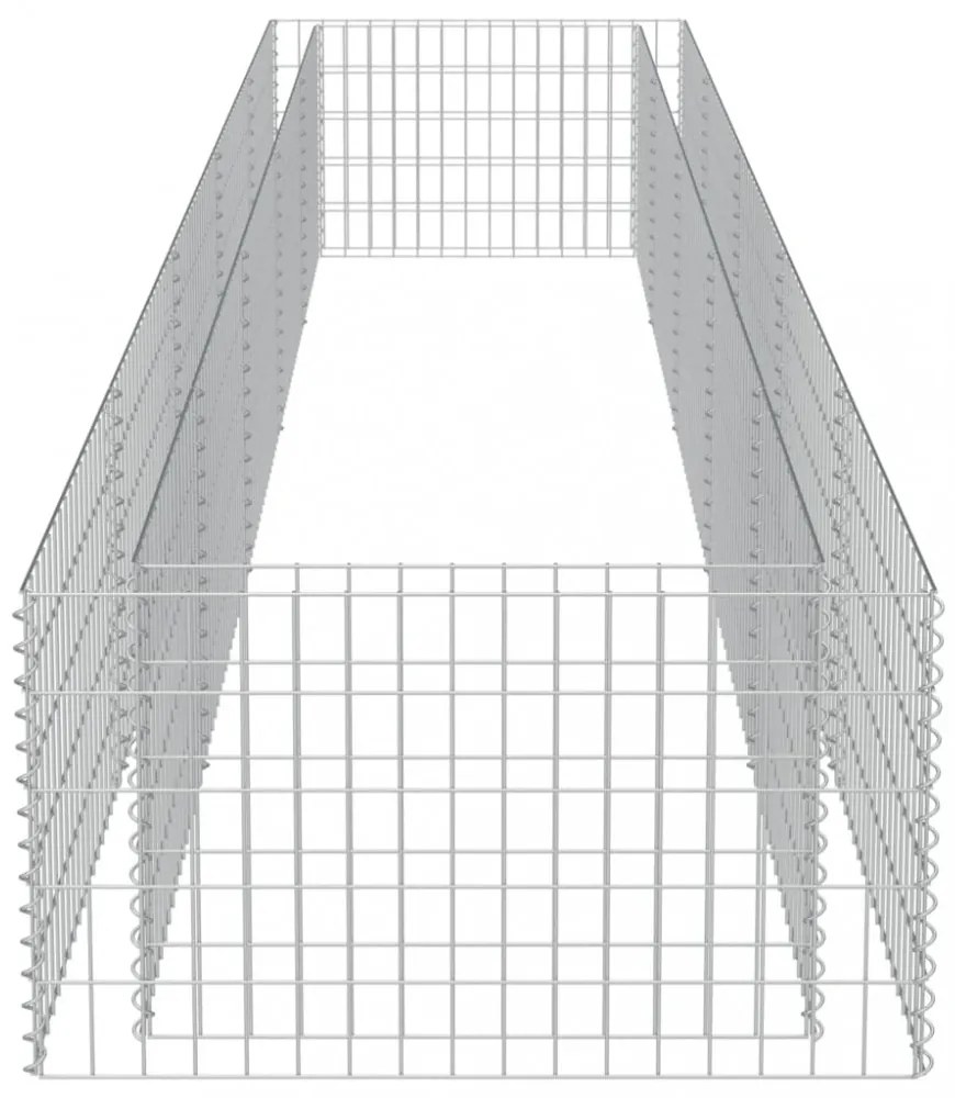 horganyzott acél gabion magaságyás 450 x 90 x 50 cm