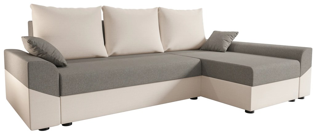 Sarok ülőgarnitúra Dusk L (krém + szürke) (J). 1057012