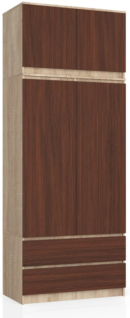 Ruhásszekrény Sagan  (szonoma tölgy + wenge). 1069561