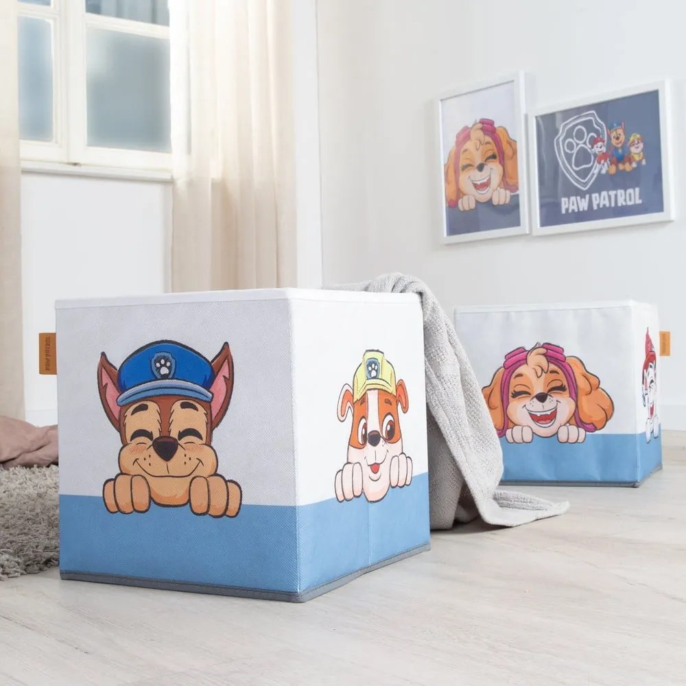Textil játéktároló doboz szett 2 db-os 27x27x27 cm Paw Patrol – Roba