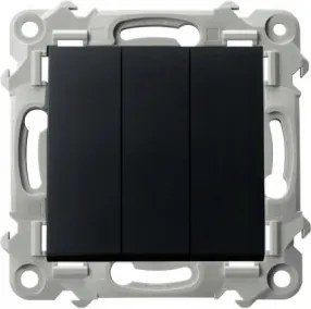 Hármas kapcsoló Zafír Fekete Matt Ospel