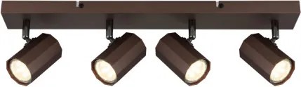 Globo 57919-4 Mennyezeti spotlámpa fém bronz színű matt, alumínium bronzszínű matt, HxSzxM: 530x60x145mm, 4x GU10 25W 230V izzók nélkül