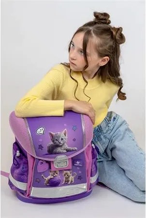 Iskolatáska, fémcsat, BELMIL Classy Little Kittens, cica (BL40313AG41L)