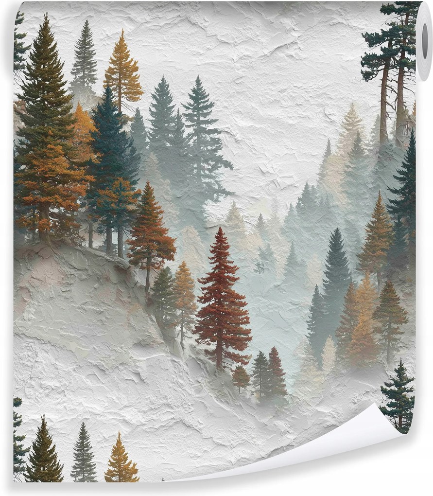 Tapéta Barna Erdő Flizelin Fal Nappali Hálószoba Fali Tapéta