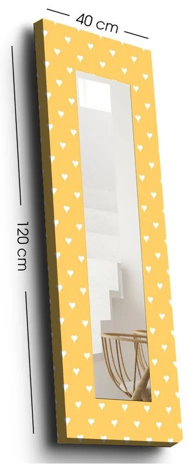 Fali tükör tömörfa kerettel 40x120 cm – Wallity