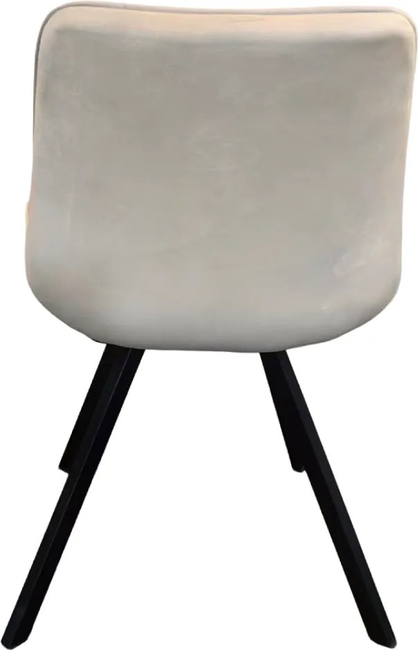 Étkezőszék, bézs Velvet szövet/fekete, SAMIRA