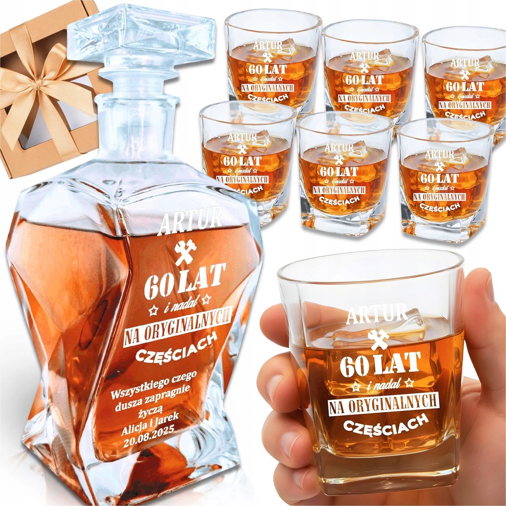 Születésnapi Ajándék Kancsó Whisky Gravírozással Pohár Doboz Ajándék