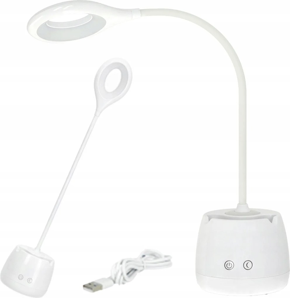 Asztali Led Akkumulátoros Lámpa 5W 180lm Fehér Lusia LED2B Kobi