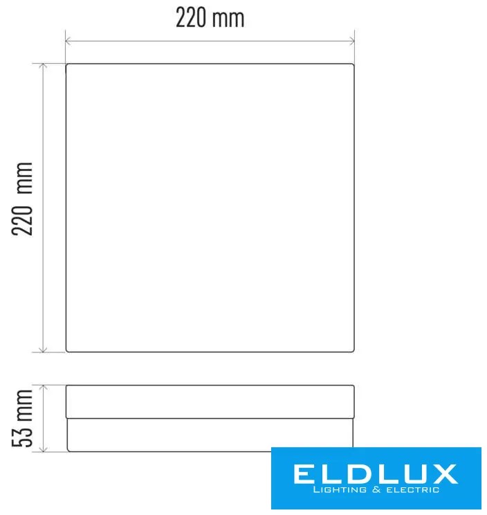 EMOS TORI LED lámpa négyzetes 15W 1250lm NW IP54 fehér