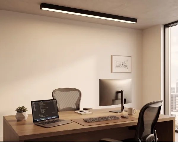 LED Felületre szerelt/zsinóros függeszték LED/44W/230V 3000K 120 cm fekete
