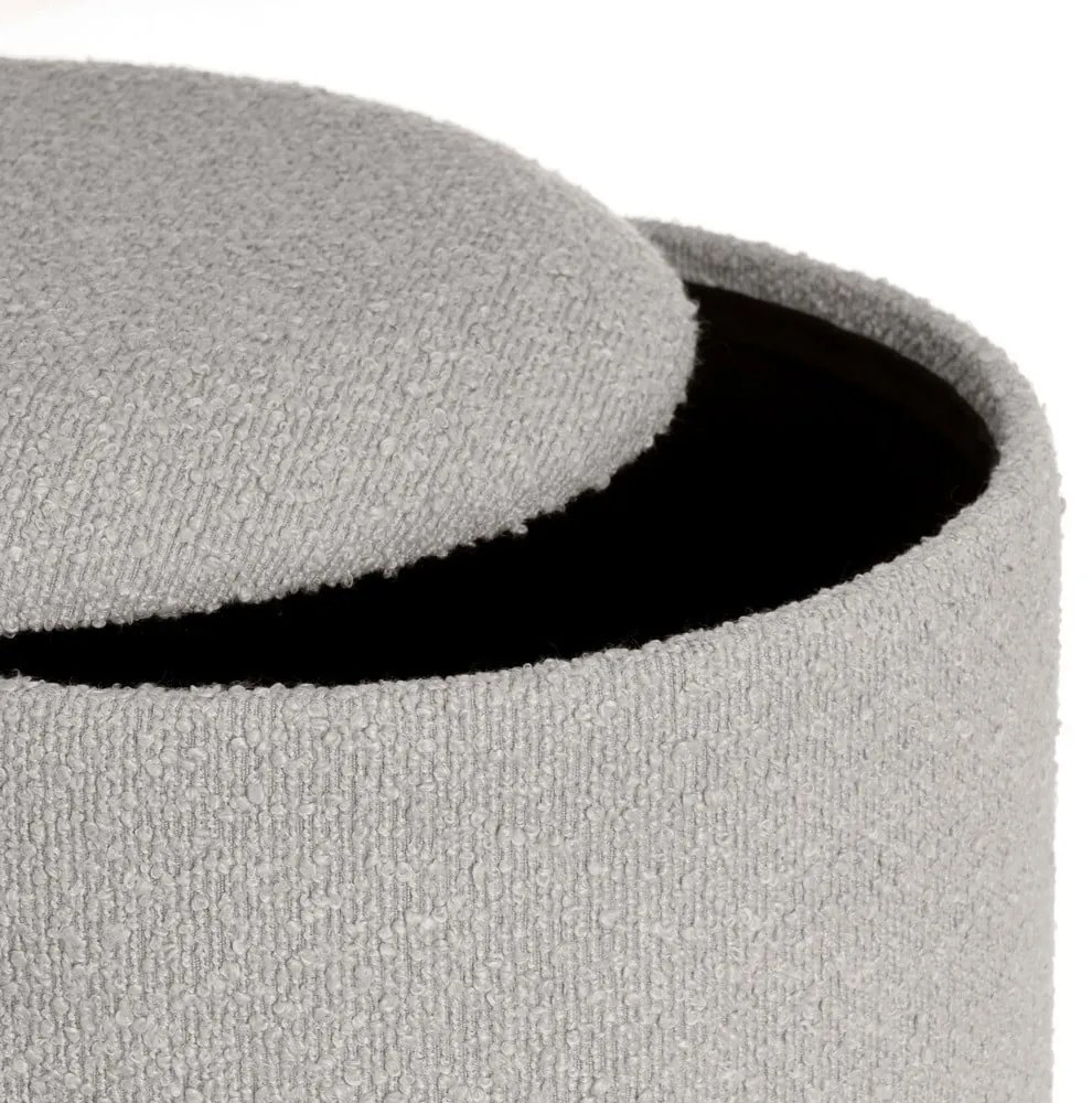 Világosszürke buklé puff szett 2 db-os – Casa Selección