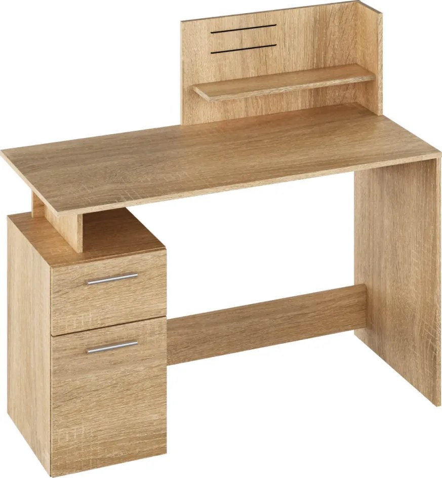 Számítógépasztal, sonoma tölgy, PLATON NEW