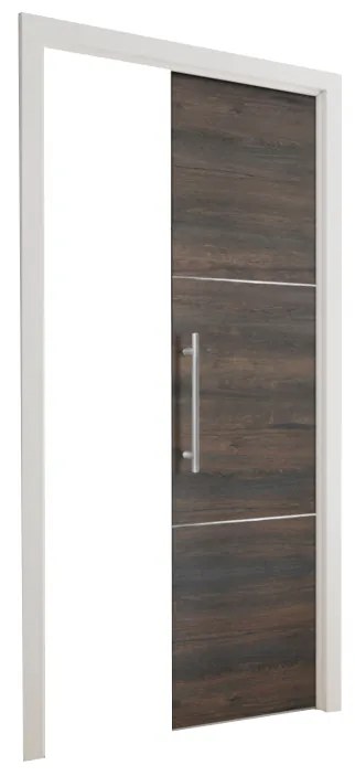 EVAN 80 tolóajtó + ajtókeret, 80x205, sötét hamu