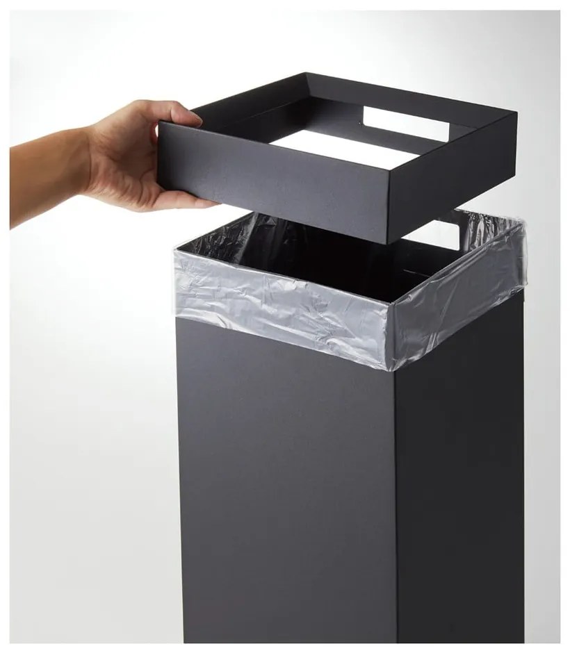 Fekete fém szemetes 27 l Tall – YAMAZAKI