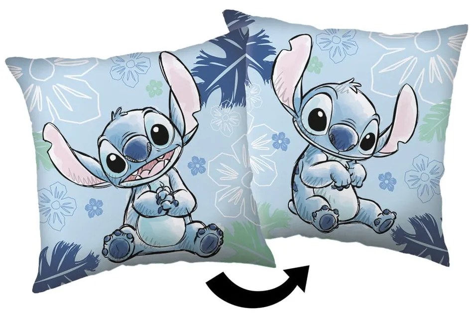 Fleece gyerek párna 40x40 cm Lilo and Stitch "Blue" – Jerry Fabrics