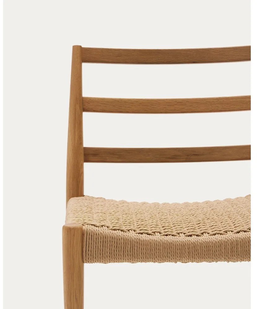 Natúr színű tölgyfa étkezőszék szett 2 db-os Analy – Kave Home