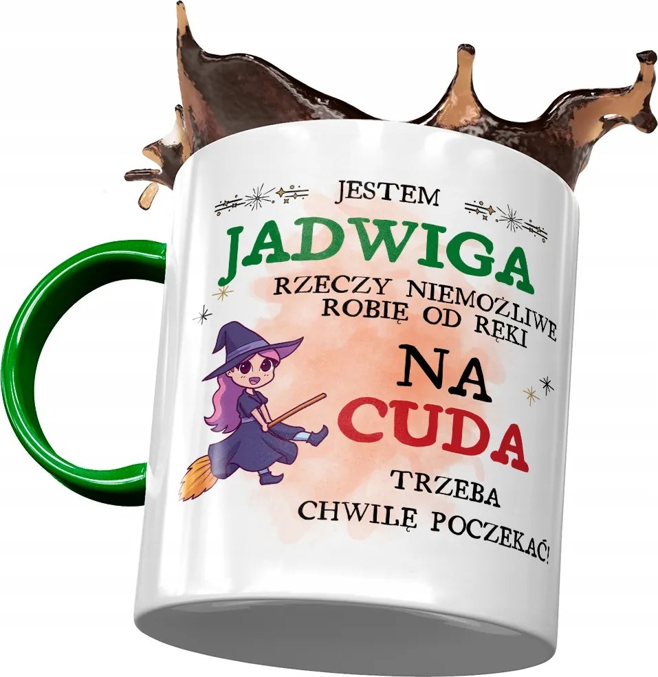 Zöld Bögre Hedvig Barátnő Feleség Ajándék Nyomtatott Fotóval