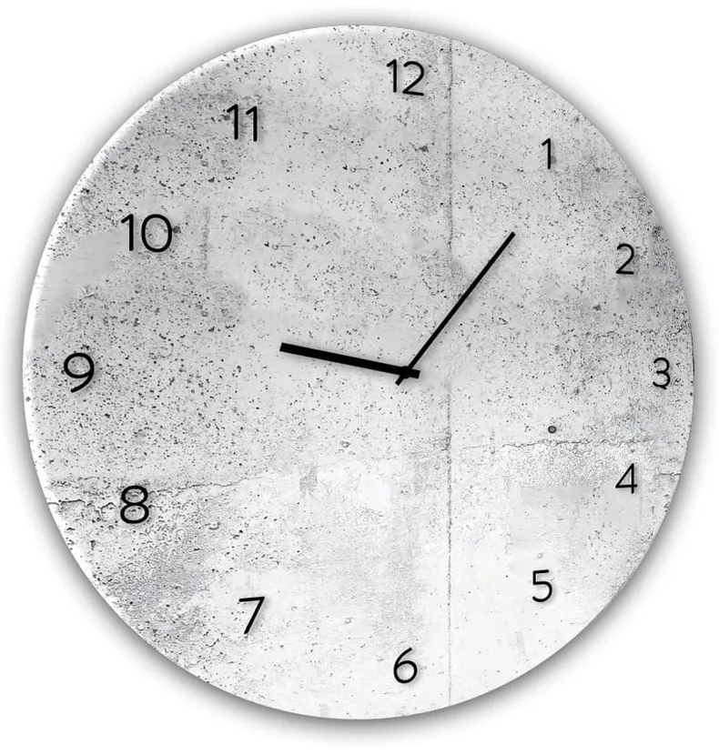 Glassclock Wall falióra, ⌀ 30 cm - Styler