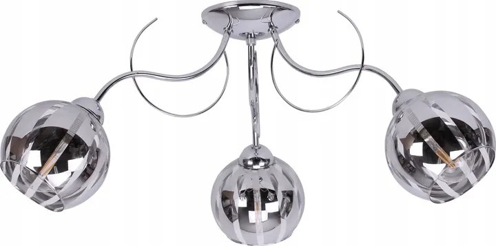 Krómozott plafon dekoratív elemekkel Eliza klasszikus lámpabúra 60W