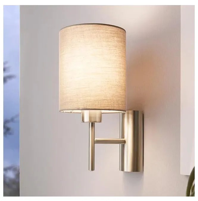 Eglo 94925 - PASTERI fali lámpa 1xE27/60W/230V taupe színben