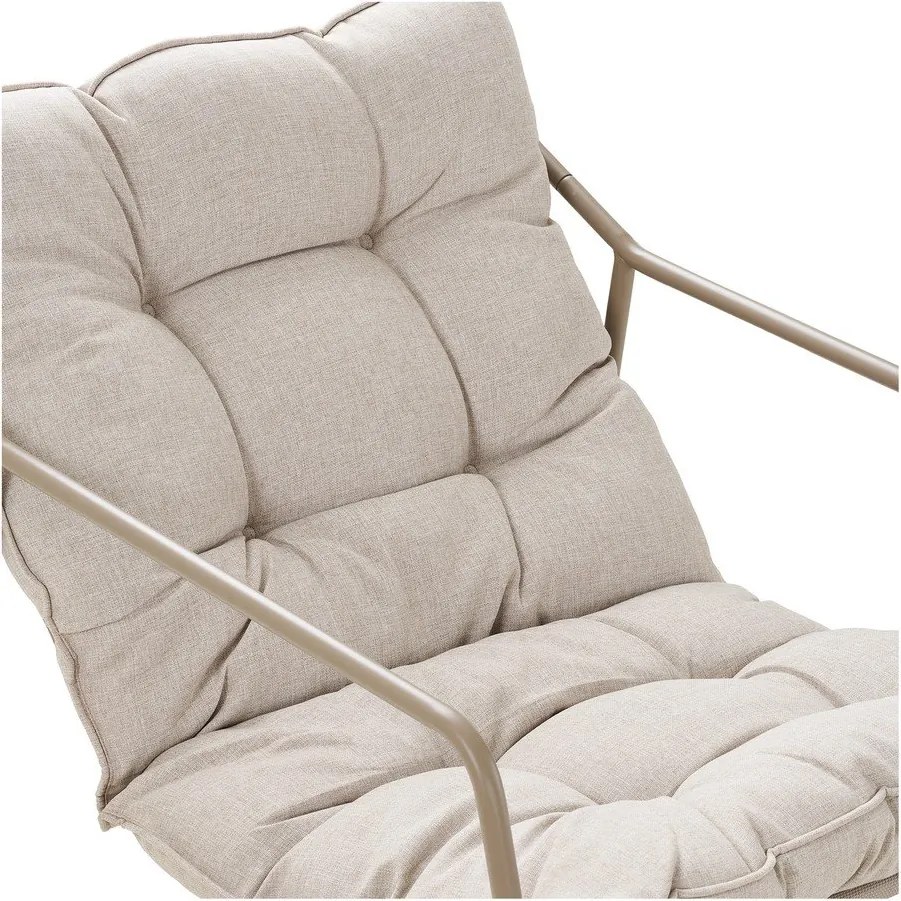 Bézs kárpitozott négyszemélyes kerti lounge szett Nilo – House Nordic