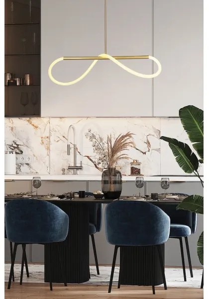 LED csillár kábelen SUPREME LED/22W/230V 100 cm aranyszínű