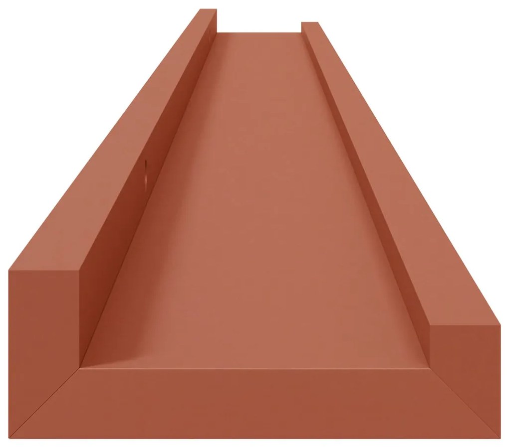 vidaXL Falpolc polcokkal tárolóval 4 pcs Piros 100 x 9 x 3 cm Faanyag