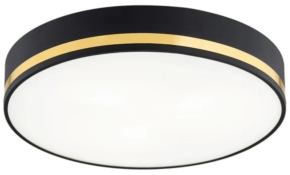 Argon 7040 - Mennyezeti lámpa AMORE 2xE27/15W/230V átmérő 25 cm fekete/arany