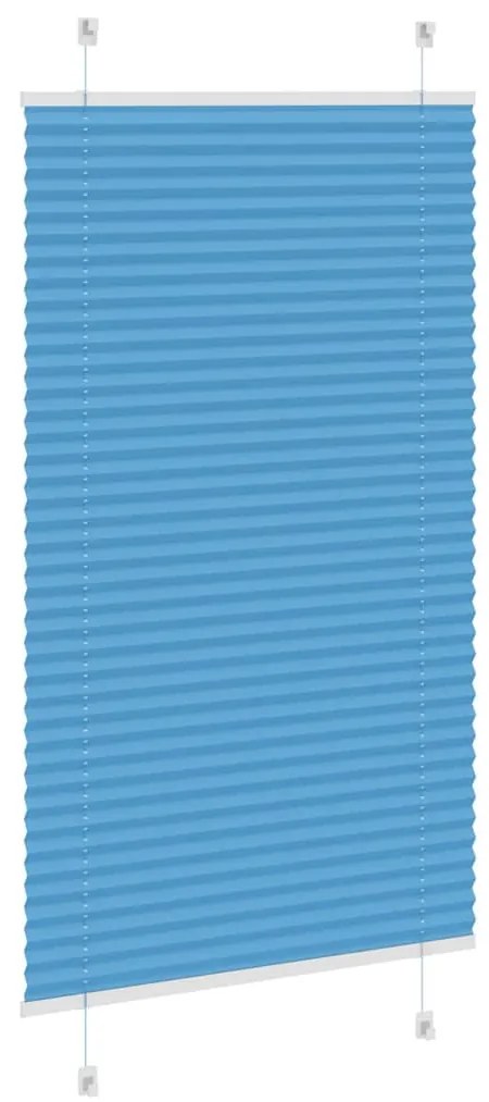 pliszírozott redőny kék 75x100 cm szövetszélesség 74,4 cm