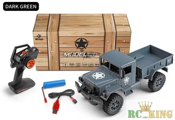 Nagy WLToys Full Finomvezérlésű 1:12 Dodge Military Truck Pakolható M35 2.4GHz 4WD Katonai Teherautó Modell 1.2Kg Teherbírás 15km/h