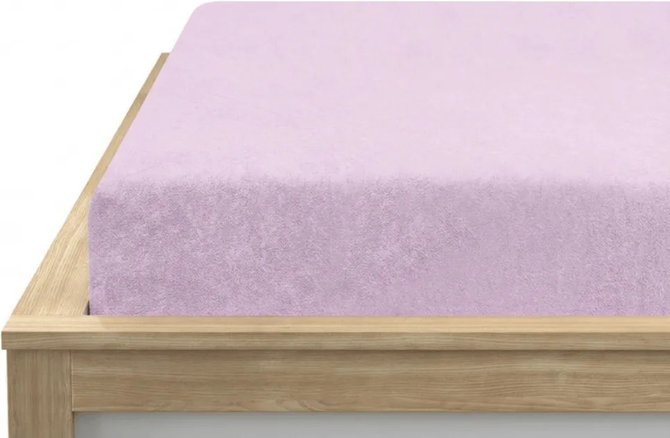Frottír világoslila lepedő EXCLUSIVE 90x200 cm