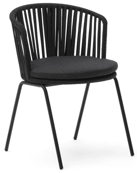 Fekete fém kerti szék Saconca – Kave Home